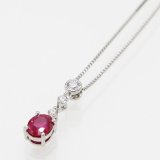 PT850/900 ルビーダイアイリペンダントネックレス 0.95ct 0.17ct 3.60g