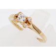 カルティエ　750PG バレリーナ ダイアイリリング 0.19ct 2.90g　サイド