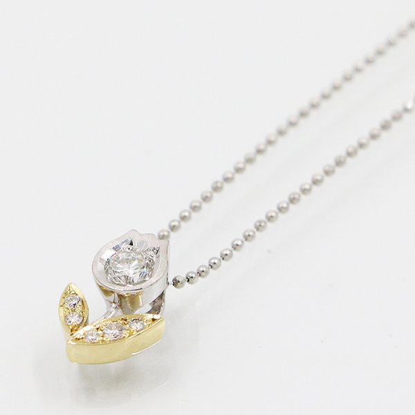 木内 賢治　PT850/900/K18 ダイアイリペンダントネックレス 0.382ct 0.09ct 5.90g