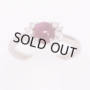 画像: PT900 スタールビーダイアイリリング 1.55ct 0.22ct 4.50g