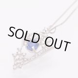 画像: PT850/900 サファイアダイアイリペンダントネックレス 0.58ct 0.34ct 3.90g