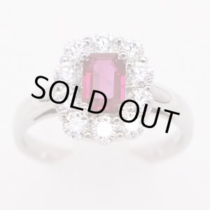 画像: PT900 ルビーダイアイリリング 1.17ct 1.023ct 7.80g