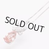 画像: Pt850/900 パパラチアサファイアダイアイリペンダントネックレス 2.935ct 1.17ct 6.80g