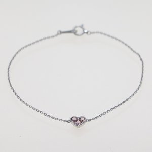 画像: K18WG ピンクサファイアイリブレスレット 0.29ct 1.30g