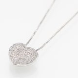 画像: K18WG ダイアイリペンダントネックレス 1.00ct 7.40g