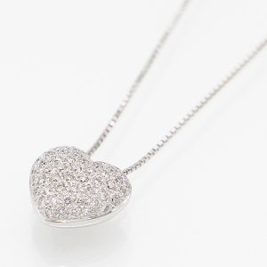 画像: K18WG ダイアイリペンダントネックレス 1.00ct 7.40g