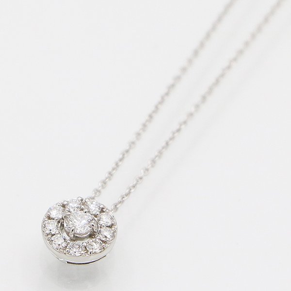 PT999/850 ダイアイリペンダントネックレス 0.28ct 2.90g