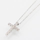 画像: スタージュエリー　K18WG ダイアイリペンダントネックレス 0.11ct 2.80g