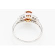 PT900 スペサルティンガーネットダイアイリリング 1.31ct 0.24ct 3.80g　内側