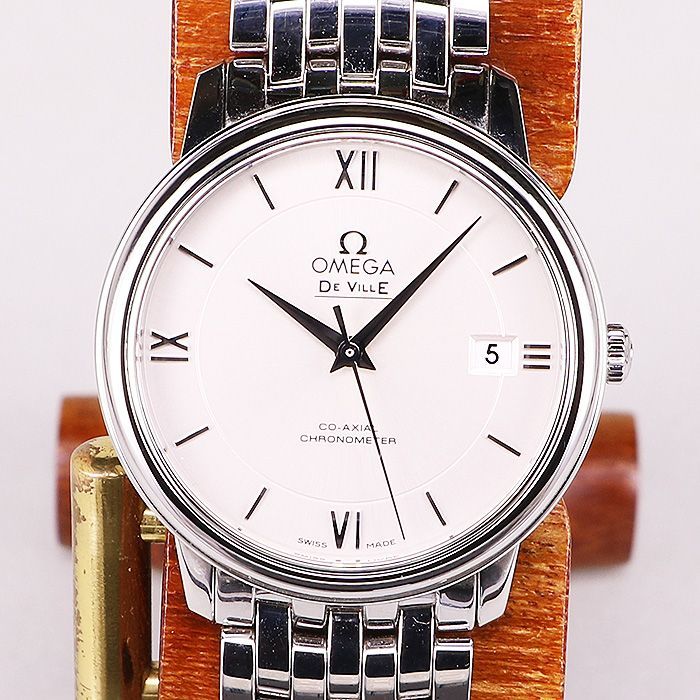 オメガ OMEGA デヴィル プレステージ コーアクシャル 4103.11.00 シャンパン文字盤 K18YG 自動巻き メンズ 腕時計