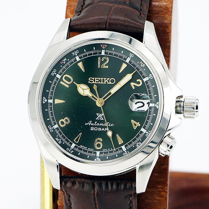 セイコー SEIKO 腕時計 メンズ SBDC091 プロスペックス アルピニスト ALPINIST 自動巻き（6R35/手巻き付） グリーンxブラウン アナログ表示